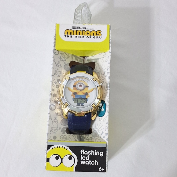Illumination The Minions The Rise Of Gru Flashing LCD Watch, NEW - Picture 1 of 2